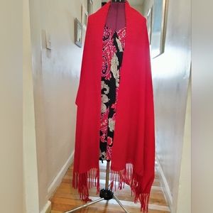 Donna Karan New York 100% Lambswool Large Oversized Blanket Scarf/Shawl/Wrap